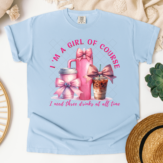 I NEED THREE DRINKS AT ALL TIMES FULL COLOR PRINTED APPAREL K18