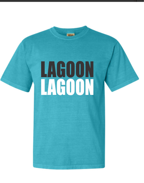 SMALL LAGOON BLUE IN STOCK COMFORT COLORS T-SHIRT