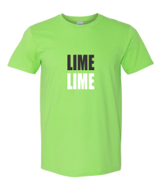 3XL RTS LIME GREEN GILDAN SOFTSTYLE T-SHIRT