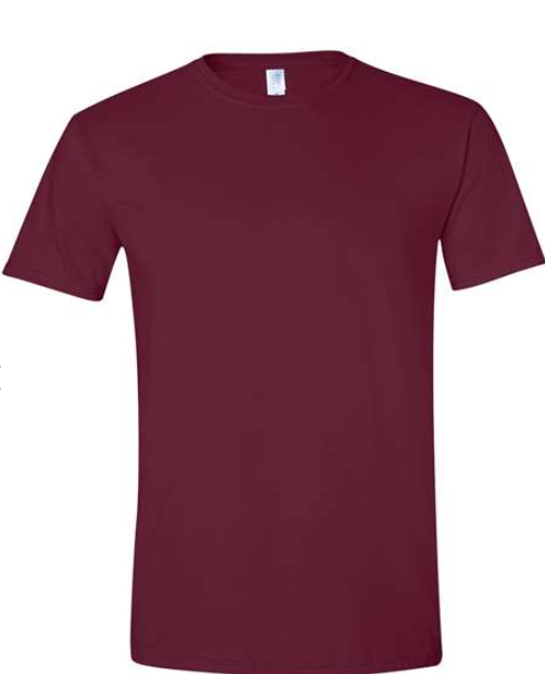 SMALL MAROON GILDAN SOFTSTYLE T-SHIRT