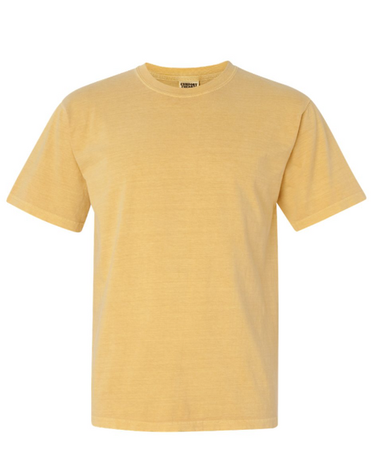 SMALL MUSTARD IN STOCK COMFORT COLORS T-SHIRT