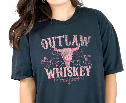 OUTLAW WHISKEY FULL COLOR PRINTED APPAREL K16