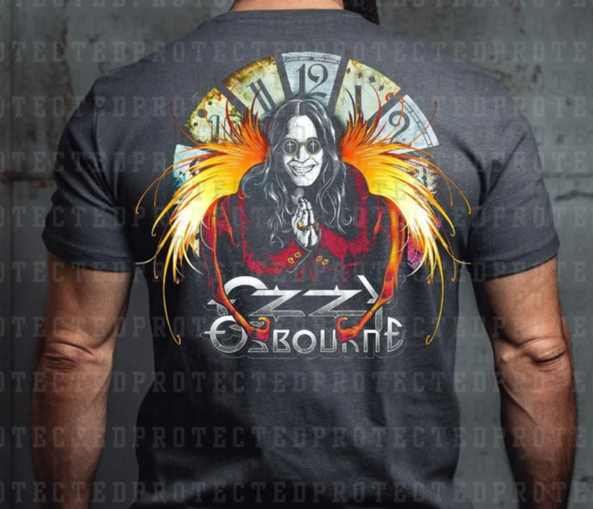 OZZY FULL *MUST BE APPLIED TO BLACK APPAREL ONLY* COLOR PRINTED APPAREL 138