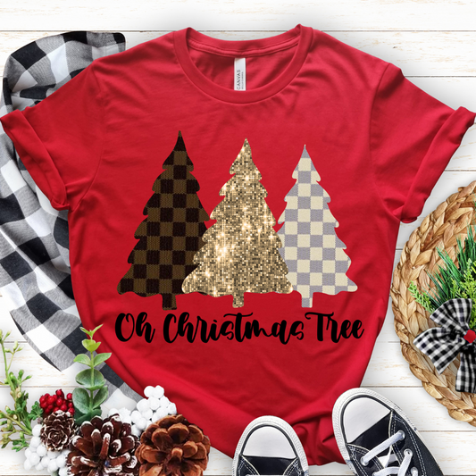 OH CHRISTMAS TREE FULL COLOR PRINTED APPAREL 196