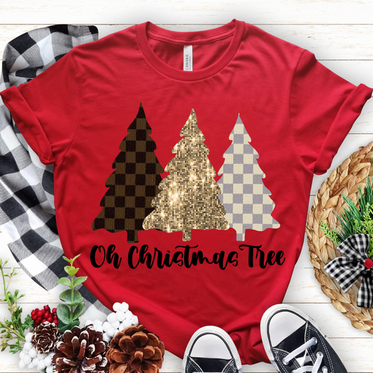 OH CHRISTMAS TREE FULL COLOR PRINTED APPAREL A13