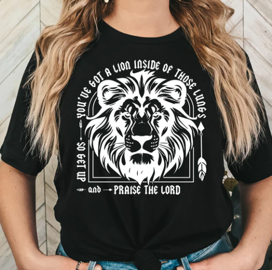 PRAISE THE LORD PRINTED APPAREL D28