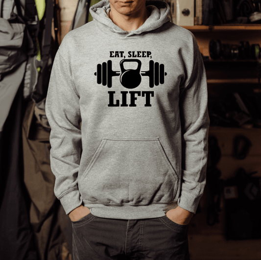 EAT SLEEP LIFT PRINTED APPAREL G19