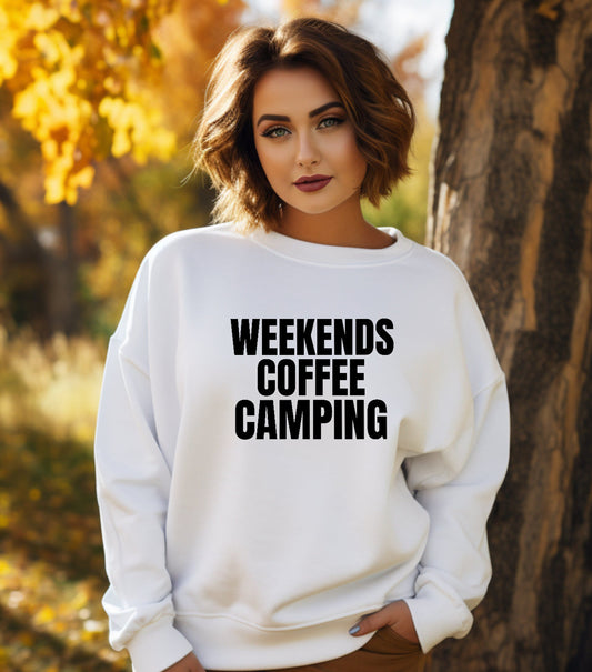 WEEKENDS COFFEE CAMPING PRINTED APPAREL G17