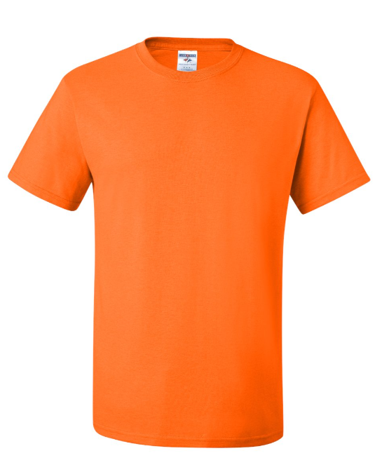 4XL RTS BRIGHT ORANGE JERZEES 50/50 T-SHIRT