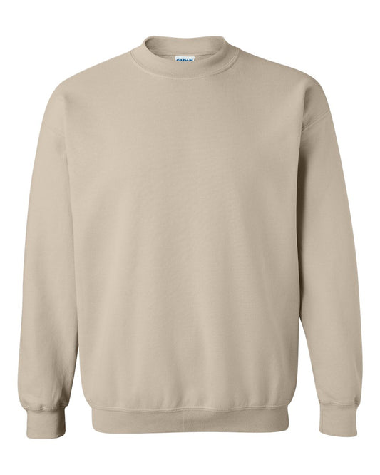 LARGE SAND GILDAN CREWNECK SWEATSHIRT