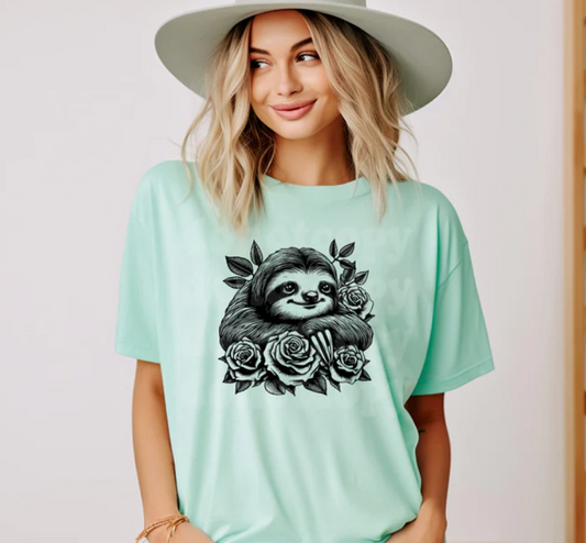 SLOTH FLORAL PRINTED APPAREL J4