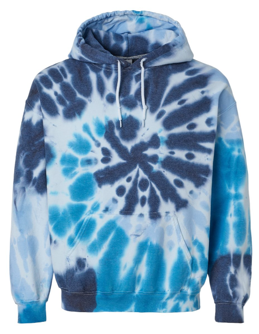 LARGE PRE-ORDER TIE-DYE UNISEX HOODED SWEATSHIRT