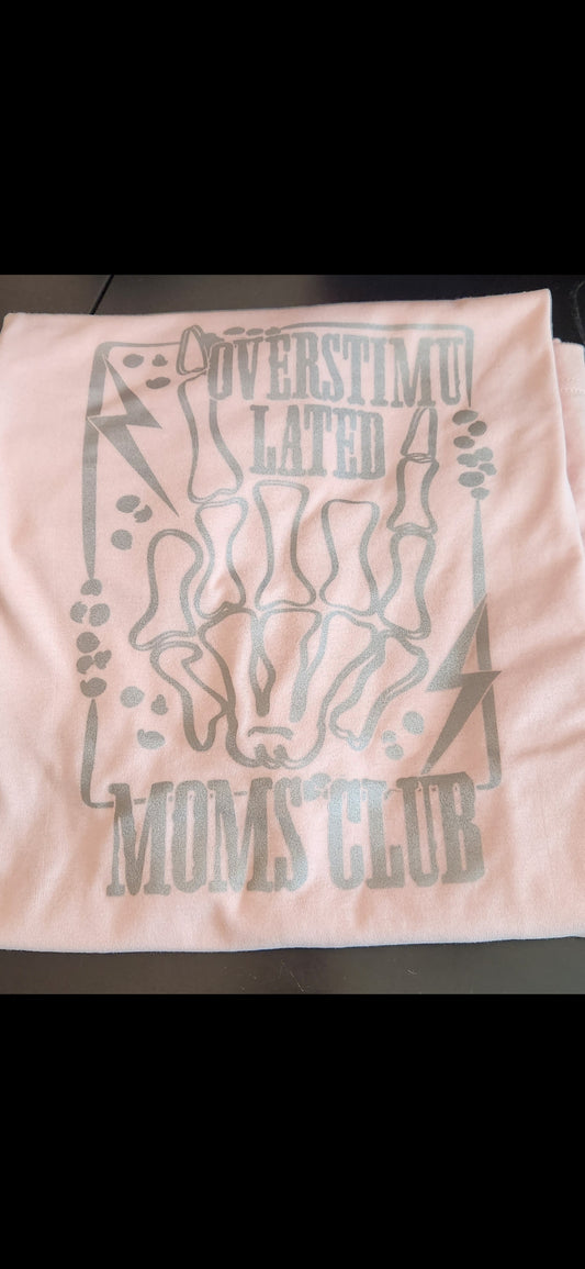 OVERSTIMULATED MOMS CLUB WHOLESALE SCREEN PRINT TRANSFER D14