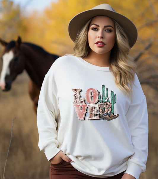 LOVE CACTUS FULL COLOR PRINTED APPAREL G15