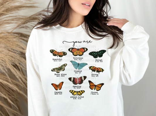 BUTTERFLY YOU ARE FULL COLOR PRINTED APPAREL F17