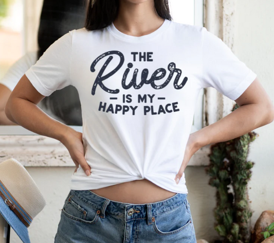 THE RIVER HAPPY PLACE SCREEN PRINT TRANSFER C22