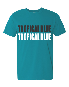 3XL RTS TROPICAL BLUE GILDAN SOFTSTYLE T-SHIRT