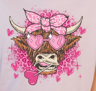 VALENTINE HEIFER SCREEN PRINT TRANSFER L31