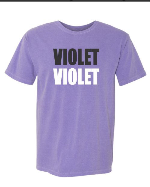SMALL VIOLET IN STOCK COMFORT COLORS T-SHIRT