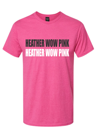 5XL WOW PINK HEATHER IN STOCK HANES T-SHIRT