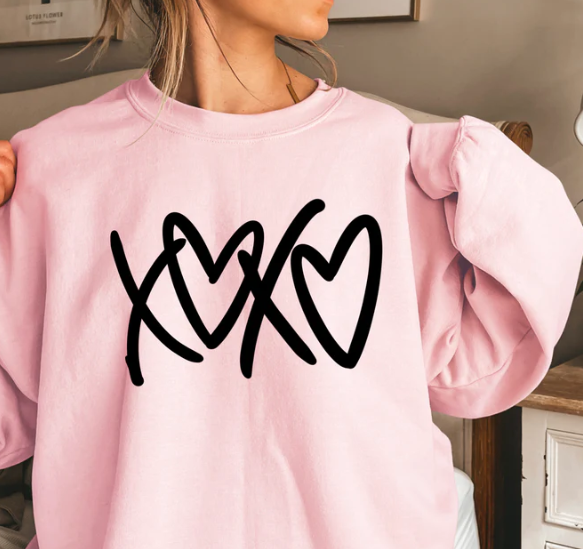 XOXO BLACK SCRIPT PRINTED APPAREL C26