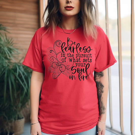 BE FEARLESS IN THE PURSUIT PRINTED APPAREL F20