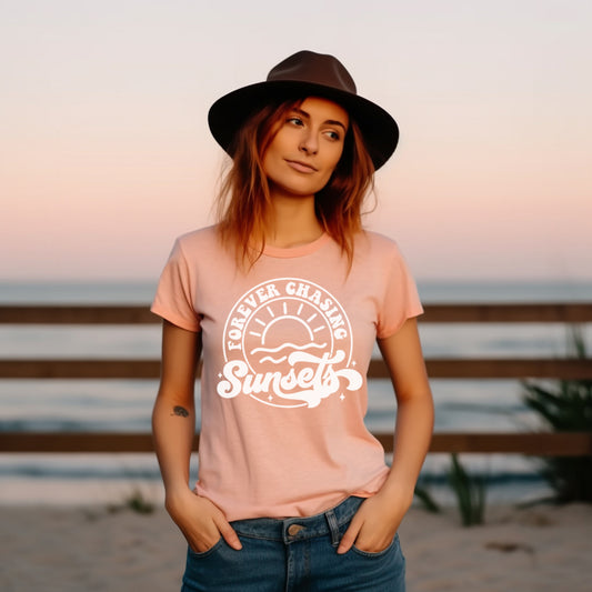 FOREVER CHASING SUNSETS PRINTED APPAREL F20