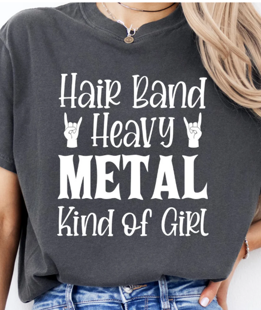 HAIR BAND HEAVY METAL GIRL FULL COLOR PRINT TRANSFER