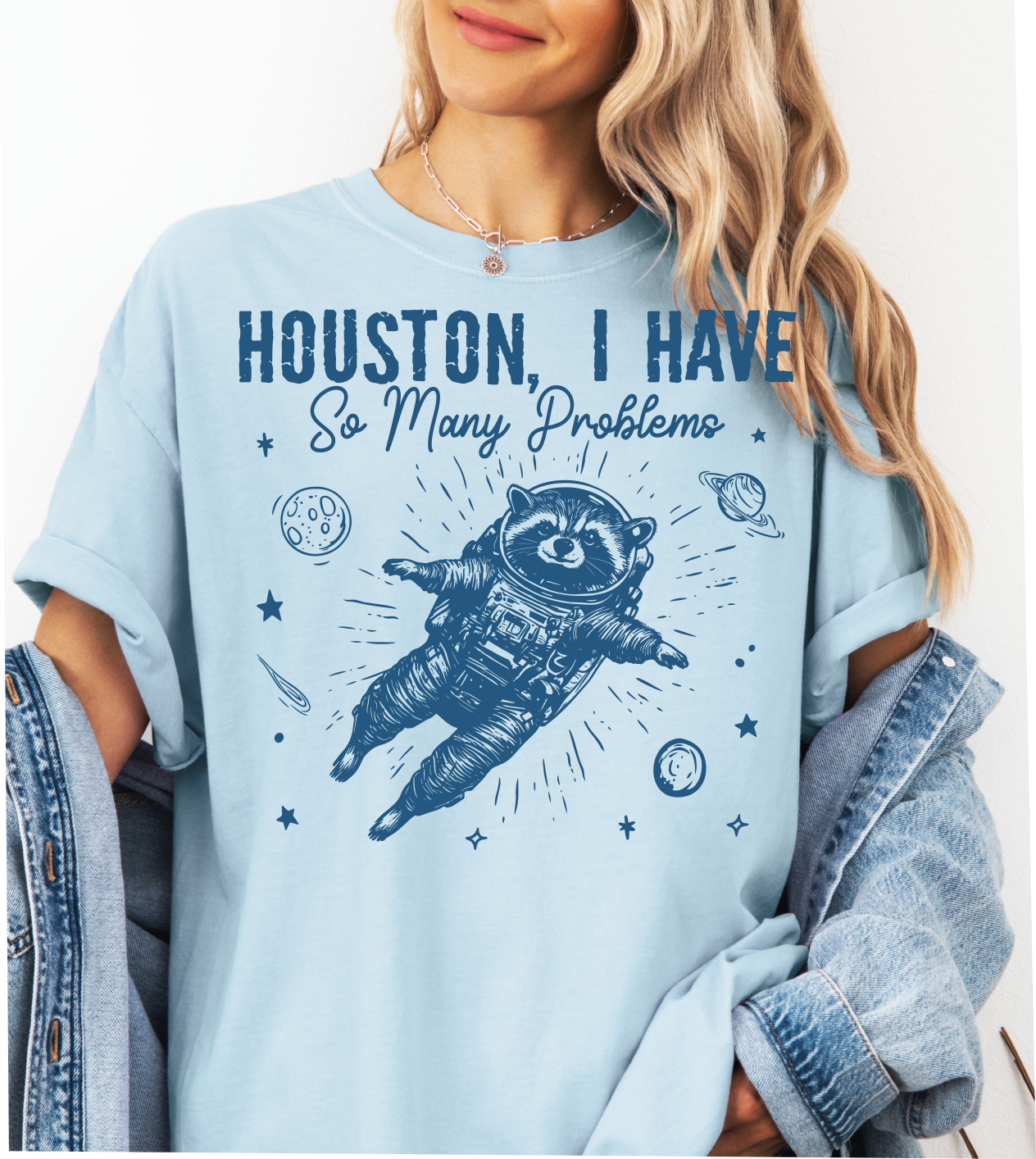 HOUSTON NAVY SCREEN PRINT TRANSFER F12