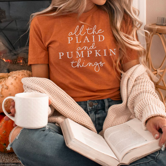 ALL THE PLAID AND PUMPKIN THINGS PRINTED APPAREL H6