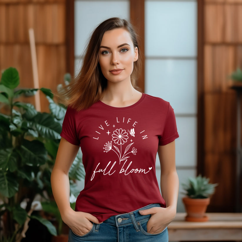 LIVE LIFE IN FULL BLOOM PRINTED APPAREL E26