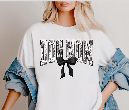 DOG MOM BOW SINGLE COLOR PRINT