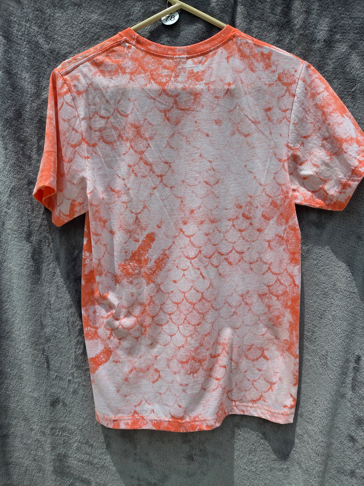 GILDAN HEATHER ORANGE SMALL BLEACHED T-SHIRT 78