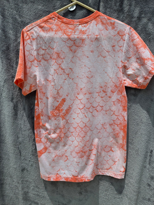 GILDAN HEATHER ORANGE SMALL BLEACHED T-SHIRT 78