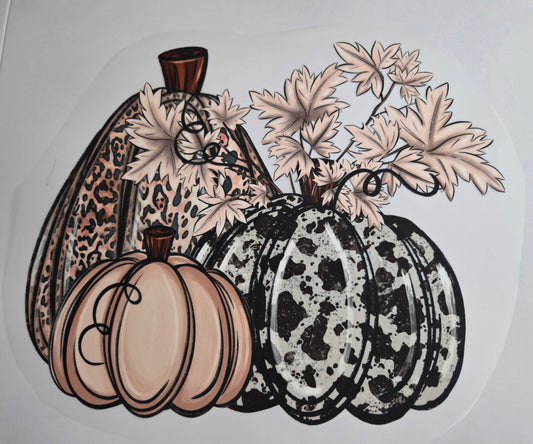 3 PUMPKINS FULL COLOR PRINT
