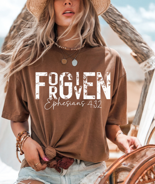 FORGIVEN EPHESIANS 4:32 SCREEN PRINT TRANSFER