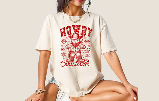 HOWDY CHRISTMAS SINGLE COLOR PRINT WHOLESALE