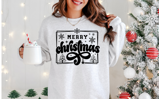MERRY CHRISTMAS TREE SINGLE COLOR PRINT