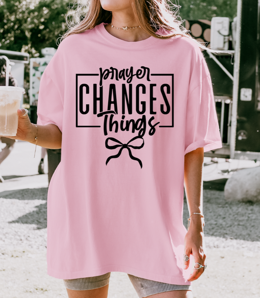 PRAYER CHANGES THINGS SINGLE COLOR PRINT WHOLESALE