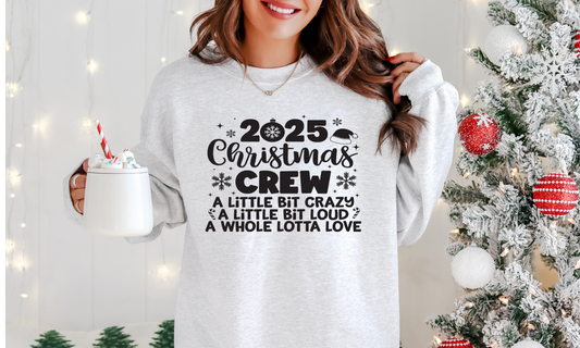 2025 CHRISTMAS CREW SINGLE COLOR PRINT WHOLESALE