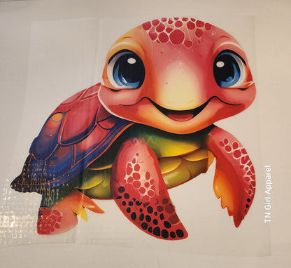 PINK TURTLE FULL COLOR TRANSFER 1012
