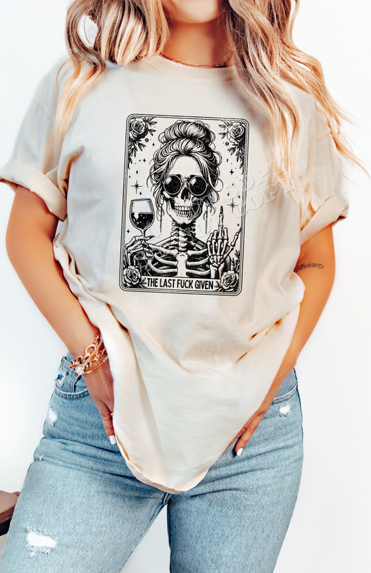 THE LAST F GIVEN TAROT PRINTED APPAREL A31